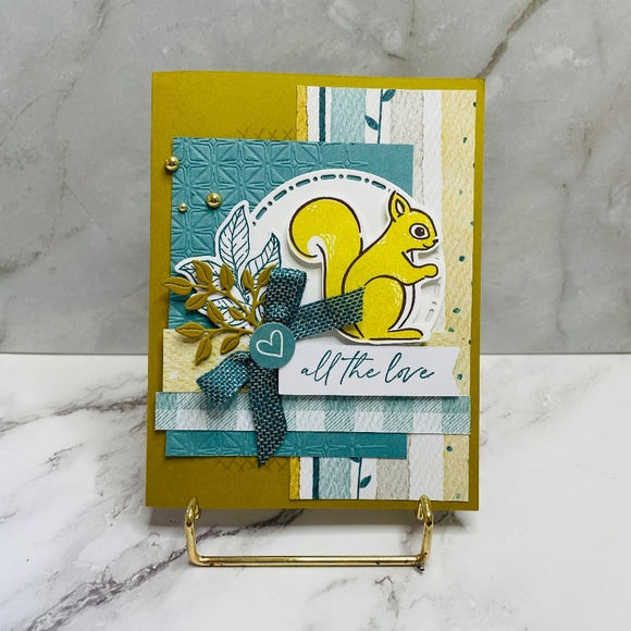 All the Love Squirrel Handmade Greeting Card Blank Inside - Picture 1 of 4